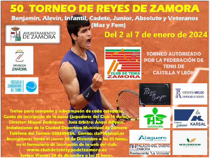50 TORNEO DE REYES clubdetenisypadelzamora